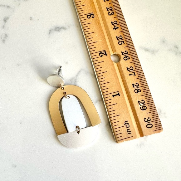 2/$30🌵 Silver & Gold Tone Metal Arch Half Circle Earrings Tier Dangle Boho NEW - Picture 11 of 12